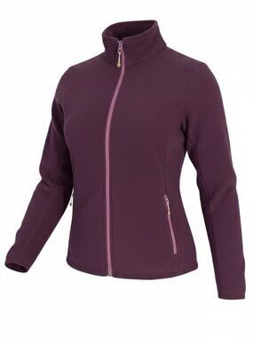 MEC Plum Purple Polartec Full Zip Fleece Jacket Outdoor Hiking size L